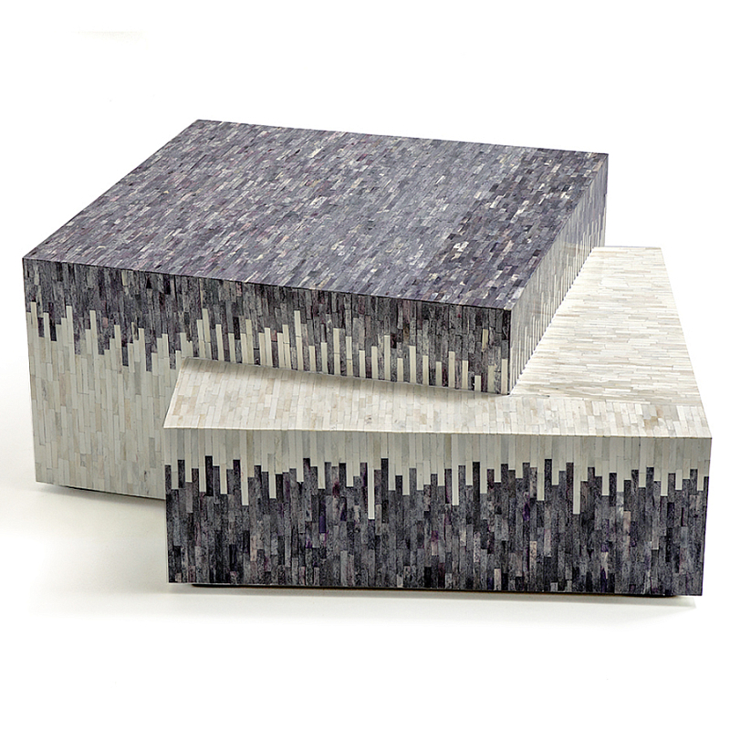 Дизайнерский журнальный стол с инкрустацией Plateau Coffee Table  ivory ( слоновая кость ) Перламутровый в Екатеринбурге | Loft Concept 