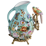 Кувшин с птичкой и  цветочным рисунком Blue Garden варинант исполнения - 2 | Loft Concept в Екатеринбурге