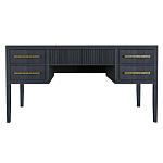 Большой Рабочий стол Primo с 5 выдвижными ящиками Черный дуб варинант исполнения - 9 | Loft Concept в Екатеринбурге