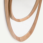 Ассиметричное зеркало в дубовой раме Infinity Symbol варинант исполнения - 3 | Loft Concept в Екатеринбурге
