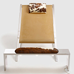 Дизайнерское кресло на металлическом каркасе с подставкой для ног Poltronova Mies Armchair варинант исполнения - 5 | Loft Concept в Екатеринбурге