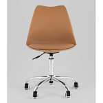 Офисный стул на металлическом основании EGGERY Brown пластик варинант исполнения - 5 | Loft Concept в Екатеринбурге