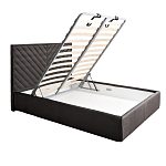 Кровать серая с подъемным механизмом Adelaide варинант исполнения - 2 | Loft Concept в Екатеринбурге