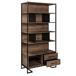 Стеллаж под TV в стиле лофт с открытыми полками и ящиками Urban Style Space варинант исполнения - 2 | Loft Concept в Екатеринбурге