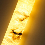 Подвесной светильник цилиндрической формы с плафоном из алебастра и металлическими торцами Темная Латунь 60 см Cryptocrystalline Stone варинант исполнения - 4 | Loft Concept в Екатеринбурге