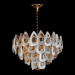 Люстра с многослойными белыми и прозрачными подвесками Character Chandelier варинант исполнения - 1 | Loft Concept в Екатеринбурге