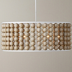 Люстра в форме цилиндра с вставками из деревянных бусин Wooden Beads варинант исполнения - 7 | Loft Concept в Екатеринбурге