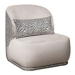 Кресло без подлокотников бежевое с принтом Macrocosm варинант исполнения - 1 | Loft Concept в Екатеринбурге