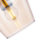 Подвесной светильник со стеклянным плафоном в форме бокала янтарного цвета Prestige варинант исполнения - 4 | Loft Concept в Екатеринбурге