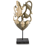 Маска ручной работы деревянная резная Lizard Mask варинант исполнения - 1 | Loft Concept в Екатеринбурге