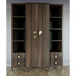 Большой шкаф с витриной Elsa Dreams Walnut варинант исполнения - 1 | Loft Concept в Екатеринбурге