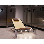 Дизайнерское кресло на металлическом каркасе с подставкой для ног Poltronova Mies Armchair варинант исполнения - 13 | Loft Concept в Екатеринбурге