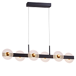 Линейный подвесной светильник с круглыми плафонами и золотистыми акцентами Aurelia Circles варинант исполнения - 2 | Loft Concept в Екатеринбурге