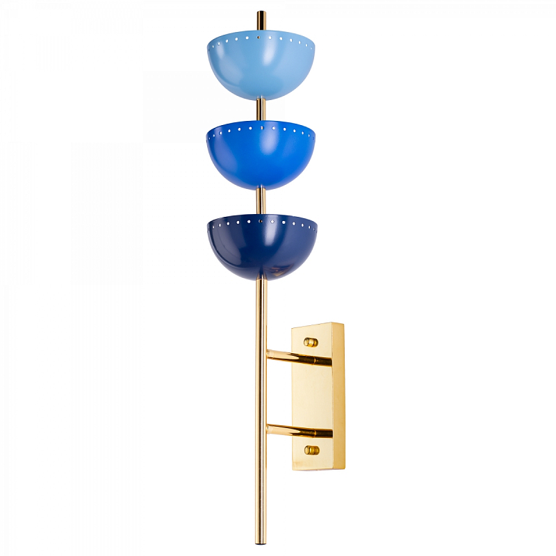 Бра LISBON SCONCE Blue Синий Глянцевое золото Голубой в Екатеринбурге | Loft Concept 