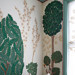 Обои ручная роспись Mughal Trees Original colourway on linen варинант исполнения - 2 | Loft Concept в Екатеринбурге