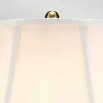 Настольная лампа с фарфоровым основанием с декоративным орнаментом и белым абажуром на темной круглой подставке Elstead Lighting варинант исполнения - 7 | Loft Concept в Екатеринбурге