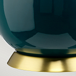 Настольная лампа с коническим дымчато-зелёным абажуром из искусственного шёлка Quintiesse варинант исполнения - 6 | Loft Concept в Екатеринбурге