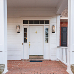 Настенный фонарь цилиндрической формы с рифленым стеклом в золотом каркасе на черном прямоугольном основании Eurofase варинант исполнения - 8 | Loft Concept в Екатеринбурге