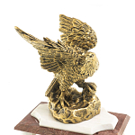 Часы настольные из натурального камня с декором в виде орла Eagle Stone Clock варинант исполнения - 3 | Loft Concept в Екатеринбурге