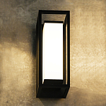 Уличный настенный светильник прямоугольный с чёрной рамкой Высота 35 см Geometric Glow варинант исполнения - 2 | Loft Concept в Екатеринбурге