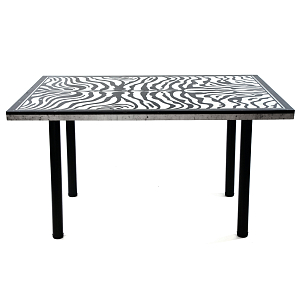 Стол обеденный из натурального мрамора Marble BW Accent Table
