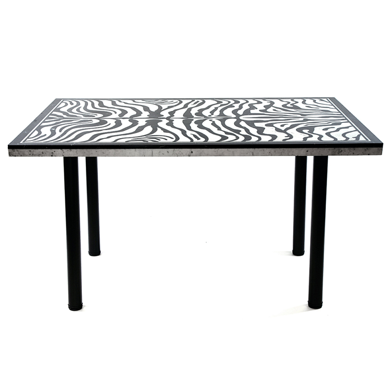 Стол обеденный из натурального мрамора Marble BW Accent Table Черно-белый Стол обеденный из натурального мрамора Marble BW Accent Table Черно-белый в Екатеринбурге | Loft Concept