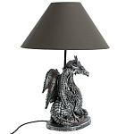 Настольная лампа с абажуром Дракон Silver Dragon варинант исполнения - 5 | Loft Concept в Екатеринбурге