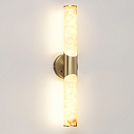 Бра с вытянутым цилиндрическим плафоном из белого алебастра на круглом основании Латунь Cryptocrystalline Stone варинант исполнения - 1 | Loft Concept в Екатеринбурге