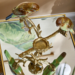 Подсвечник с двумя попугаями из фарфора на бронзовой ветке Eden Garden варинант исполнения - 5 | Loft Concept в Екатеринбурге