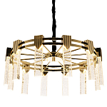 Люстра с прямоугольными хрустальными плафонами Glass Rectangles Gold Chandelier 60 варинант исполнения - 1 | Loft Concept в Екатеринбурге