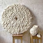 Панно на стену из шерсти мериноса Белый Круг  варинант исполнения - 1 | Loft Concept в Екатеринбурге