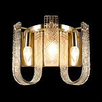 Бра с металлическим основанием золотого цвета и хрустальными подвесками Textured Glass варинант исполнения - 3 | Loft Concept в Екатеринбурге
