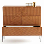 Комод с геометрическим рисунком на ящиках Anders Dark Wood варинант исполнения - 3 | Loft Concept в Екатеринбурге