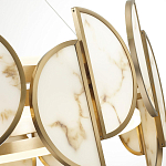 Люстра круглая с полукруглыми плафонами из искусственного алебастра в бронзовой оправе Marbella варинант исполнения - 8 | Loft Concept в Екатеринбурге