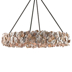 Люстра круглая с абажуром из устричных раковин Sea Ravens