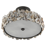 Потолочный светильник круглый с абажуром из устричных раковин Sea Ravens варинант исполнения - 4 | Loft Concept в Екатеринбурге