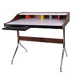 Письменный стол с 2-мя чёрными выдвижными ящиками и нишей с цветными разделителями Ballan варинант исполнения - 2 | Loft Concept в Екатеринбурге