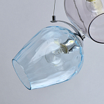 Люстра каскадная с 5-ю разноцветными стеклянными плафонами Kaleido варинант исполнения - 5 | Loft Concept в Екатеринбурге