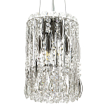 Подвесной светильник с металлическими и хрустальными подвесками Bonnay Crystal Chrome Hanging Lamp варинант исполнения - 1 | Loft Concept в Екатеринбурге