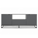 ТВ-тумба цвета графит с  2-мя дверцами и ящиком Strict Lines варинант исполнения - 2 | Loft Concept в Екатеринбурге