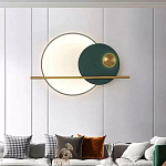 Бра светодиодное круглое в оттенках бронзового и зеленого цвета Kosmikos варинант исполнения - 1 | Loft Concept в Екатеринбурге