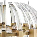 Люстра круглая с прозрачными элементами в форме полумесяца Crystal Crescent варинант исполнения - 1 | Loft Concept в Екатеринбурге