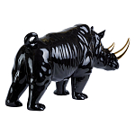 Статуэтка черный носорог с золотыми рогами Golden Horned Black Rhino варинант исполнения - 3 | Loft Concept в Екатеринбурге