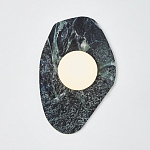 Бра с каменным основанием и плафоном из стекла в форме шара Shaw Marble Lighting варинант исполнения - 2 | Loft Concept в Екатеринбурге