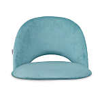 Барный стул со спинкой на 4-х деревянных ножках Голубой Велюр Ava Charm варинант исполнения - 2 | Loft Concept в Екатеринбурге