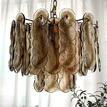 Люстра из круглых стеклянных элементов Vienna варинант исполнения - 3 | Loft Concept в Екатеринбурге