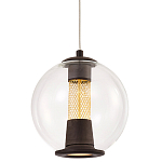 Подвесной светильник с плафоном в форме шара Inner Gleam Orb black  варинант исполнения - 1 | Loft Concept в Екатеринбурге