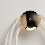 Бра с круглым золотистым основанием и белыми изогнутыми световыми линиями Luke Lampco Tracer Lamp варинант исполнения - 5 | Loft Concept в Екатеринбурге