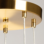 Люстра с 5-ю матовыми белыми стеклянными плафонами волнообразной формы Lucid Rain  варинант исполнения - 9 | Loft Concept в Екатеринбурге