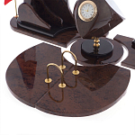 Настольный письменный набор из природного камня обсидиана коричневого Team leader варинант исполнения - 4 | Loft Concept в Екатеринбурге